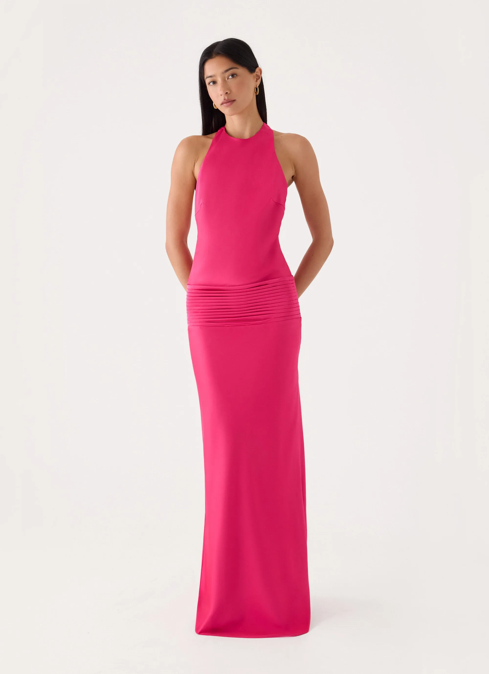 Zarita Halter Maxi Dress - Fuchsia sold by Peppermayo product image thumbnail 5