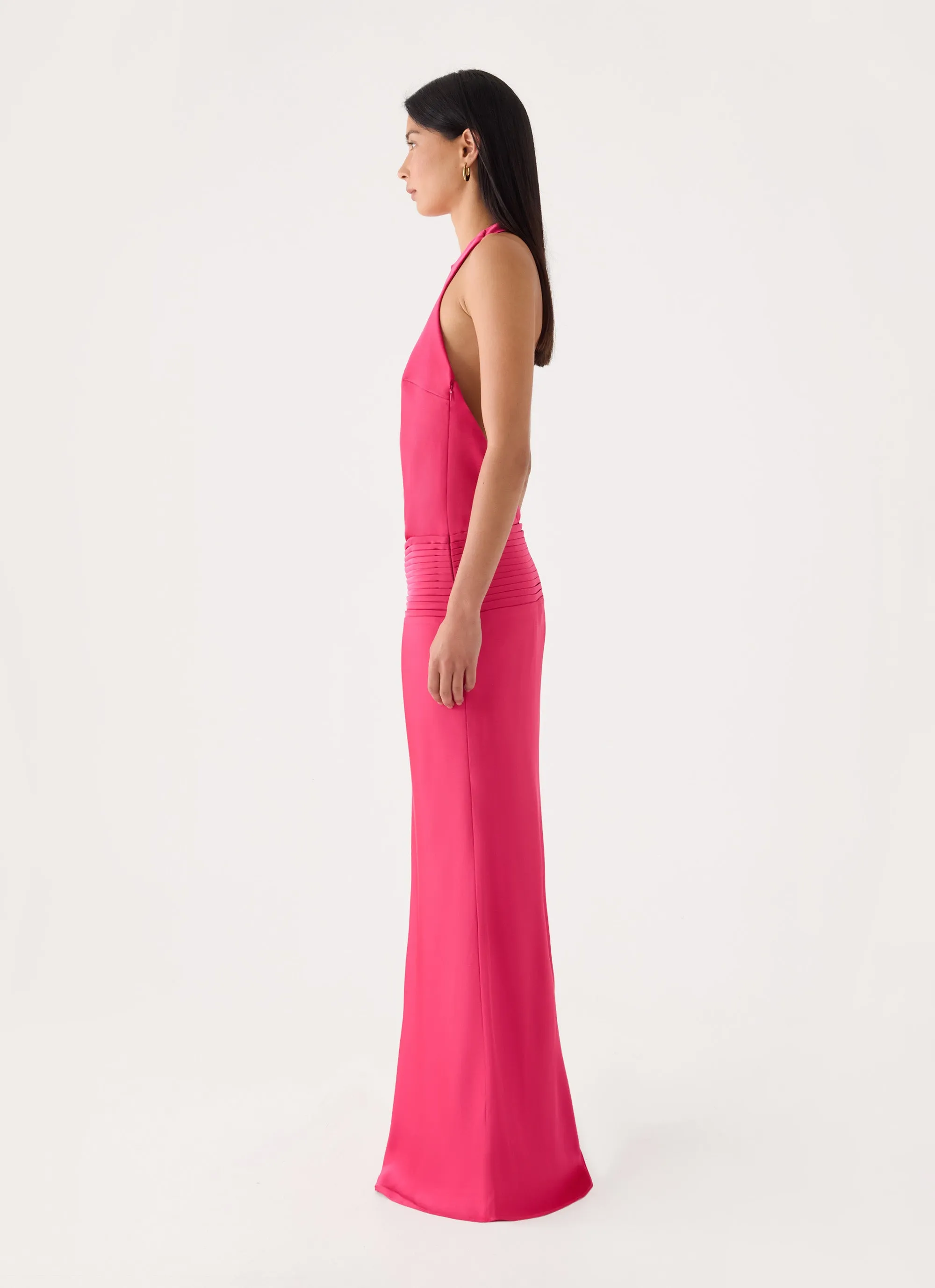 Zarita Halter Maxi Dress - Fuchsia sold by Peppermayo product image thumbnail 3
