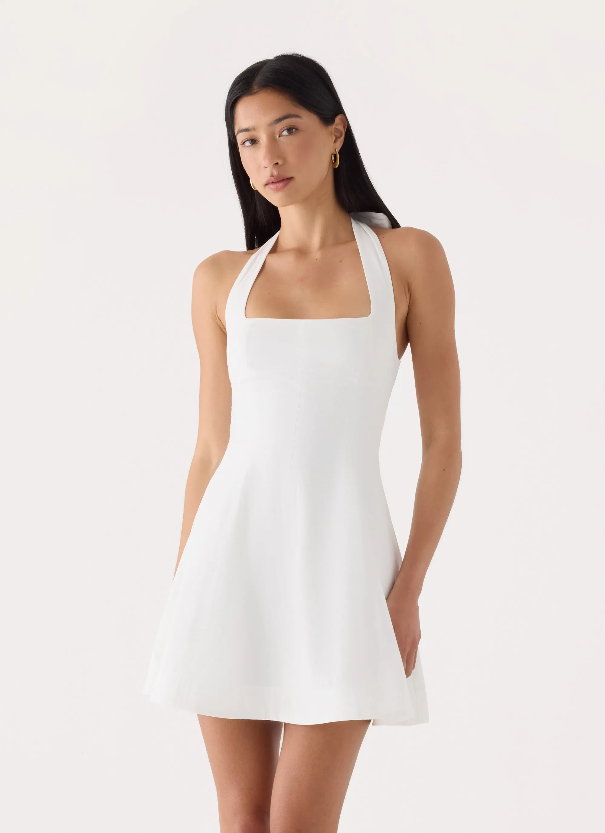 Alesandree Mini Dress - White sold by Peppermayo