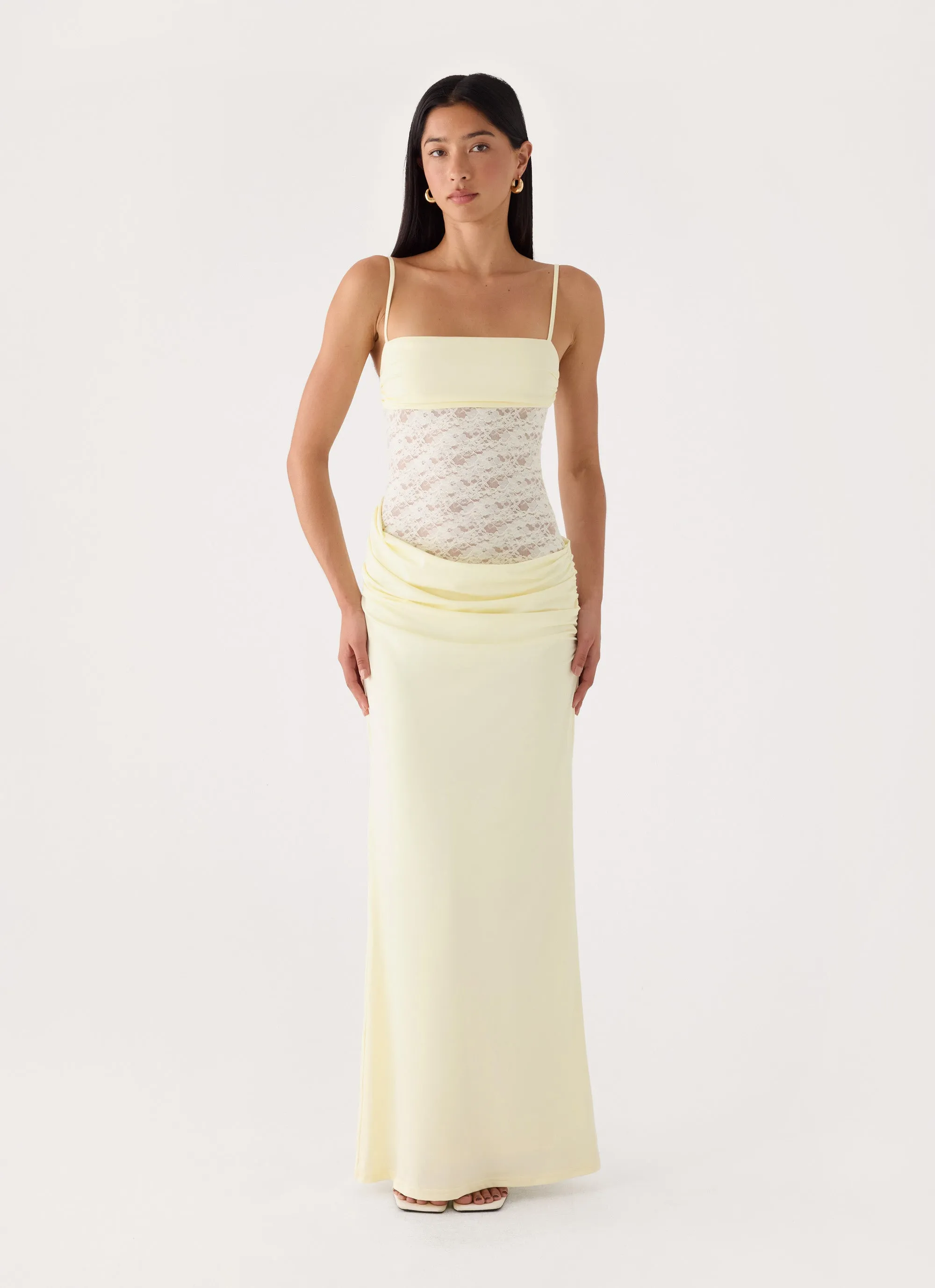 Emesy Lace Maxi Dress - Yellow sold by Peppermayo product image thumbnail 5