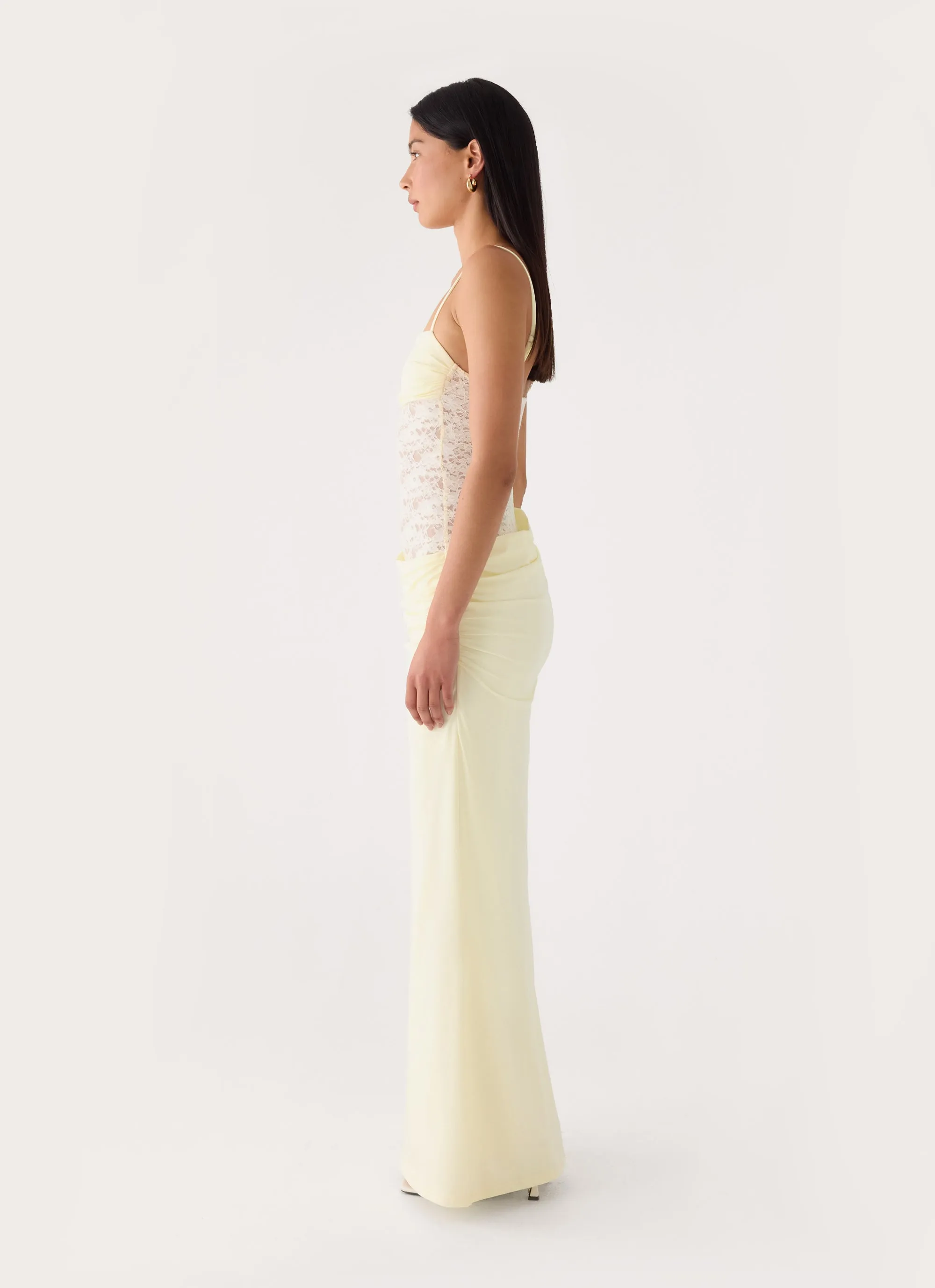 Emesy Lace Maxi Dress - Yellow sold by Peppermayo product image thumbnail 2