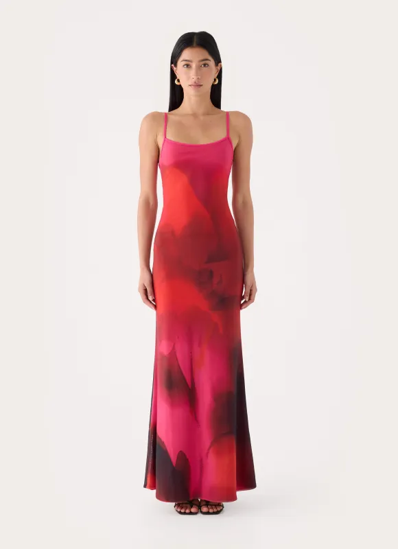 Freyah Maxi Dress - Pink Violet Bloom made by Peppermayo