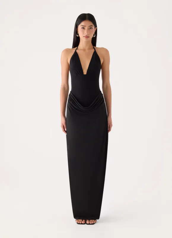 Liloura Maxi Dress - Black made by Peppermayo