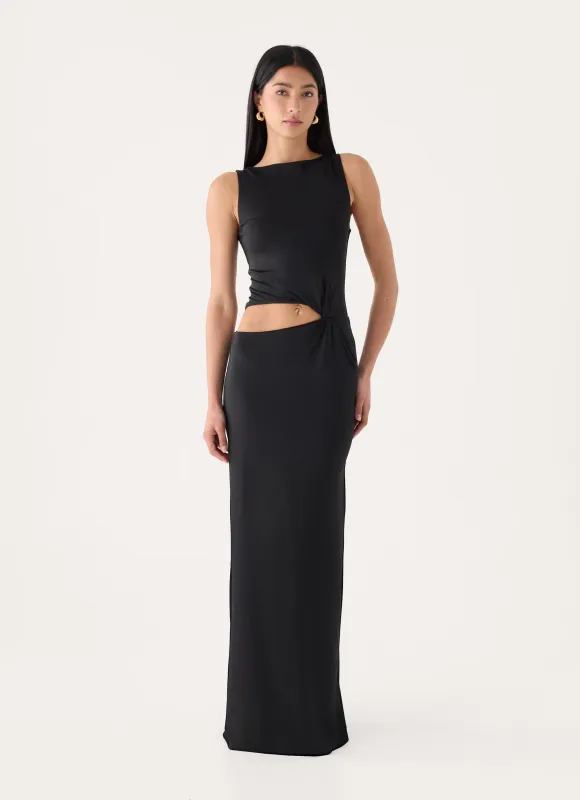 Sofia Maxi Dress - Black made by Peppermayo