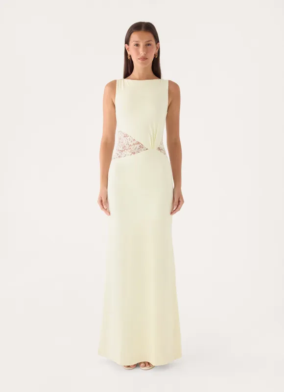Reina Maxi Dress - Yellow made by Peppermayo
