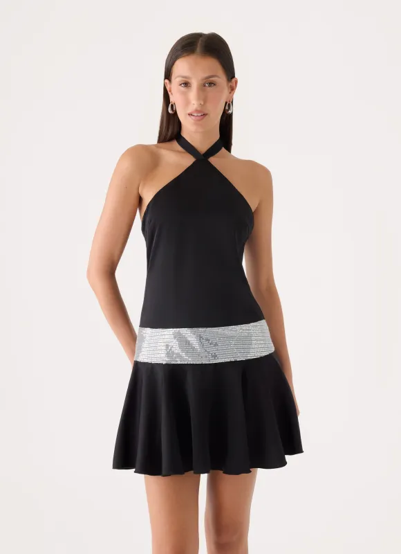Kaelis Mini Dress - Black made by Peppermayo