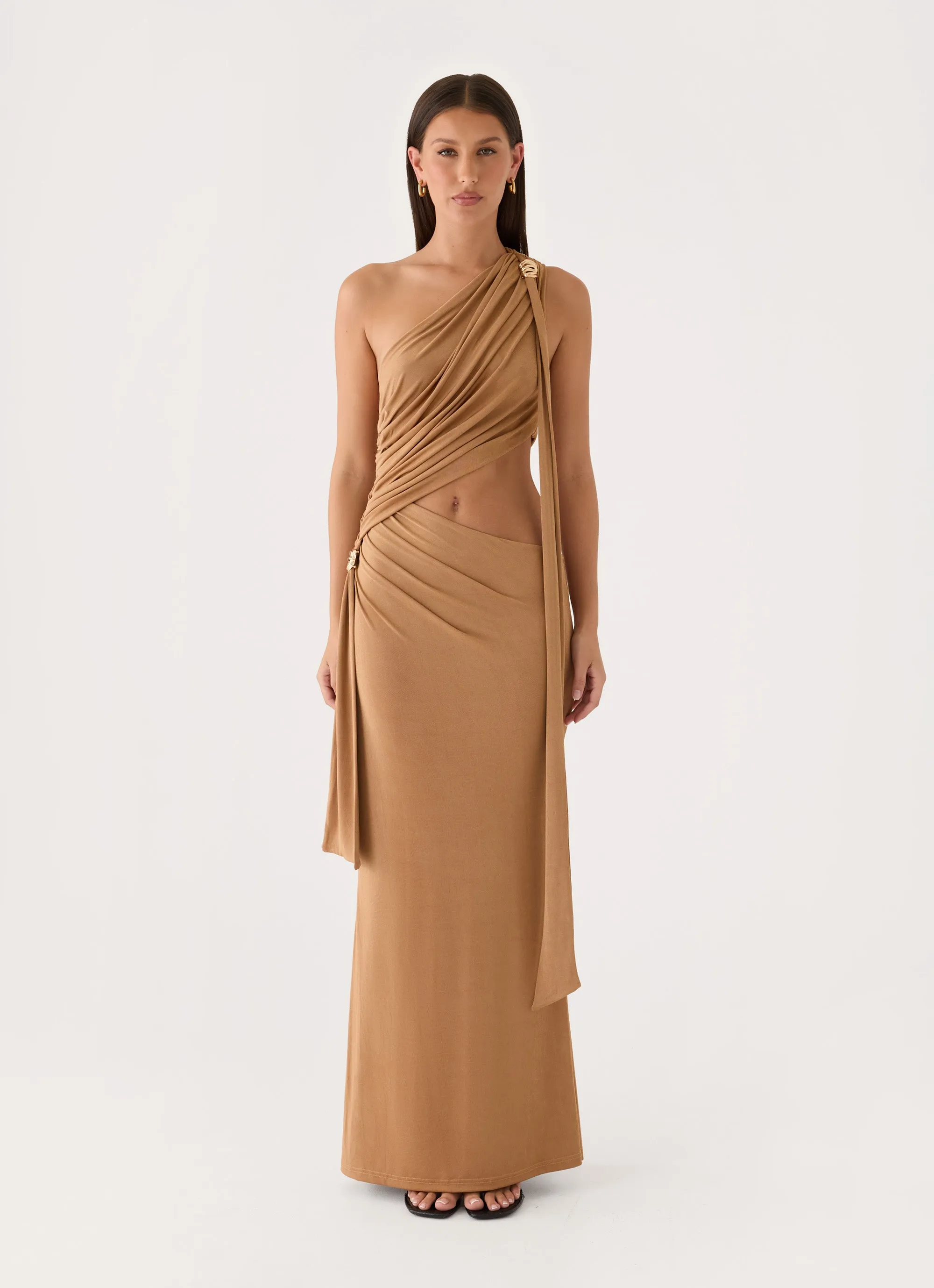Aurene Maxi Jersey Dress - Gold sold by Peppermayo product image thumbnail 5