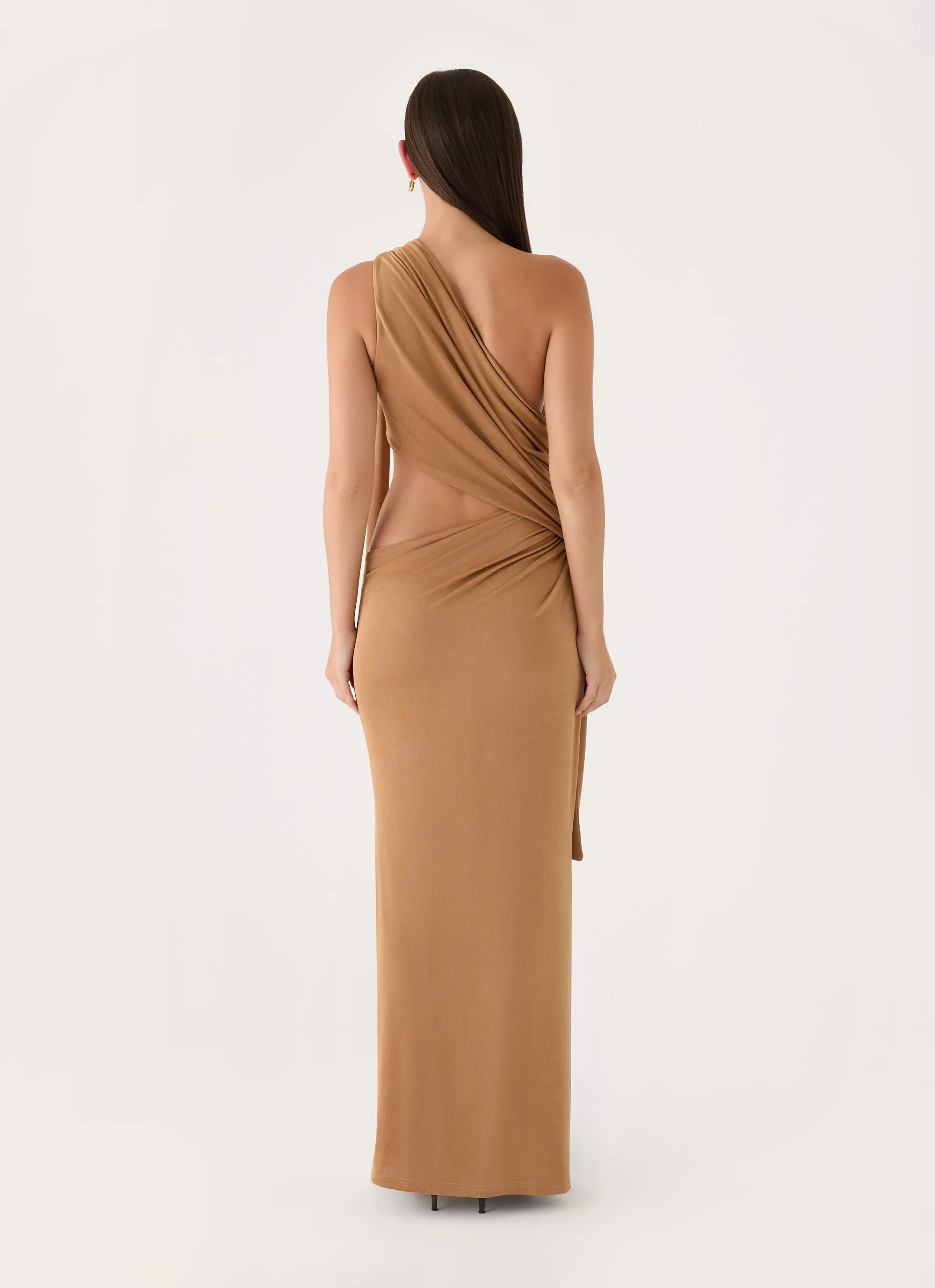 Aurene Maxi Jersey Dress - Gold sold by Peppermayo product image thumbnail 3
