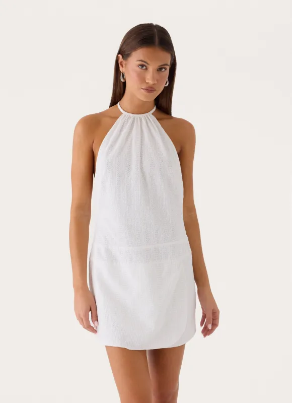 Daydream Mini Dress - Cream made by Peppermayo