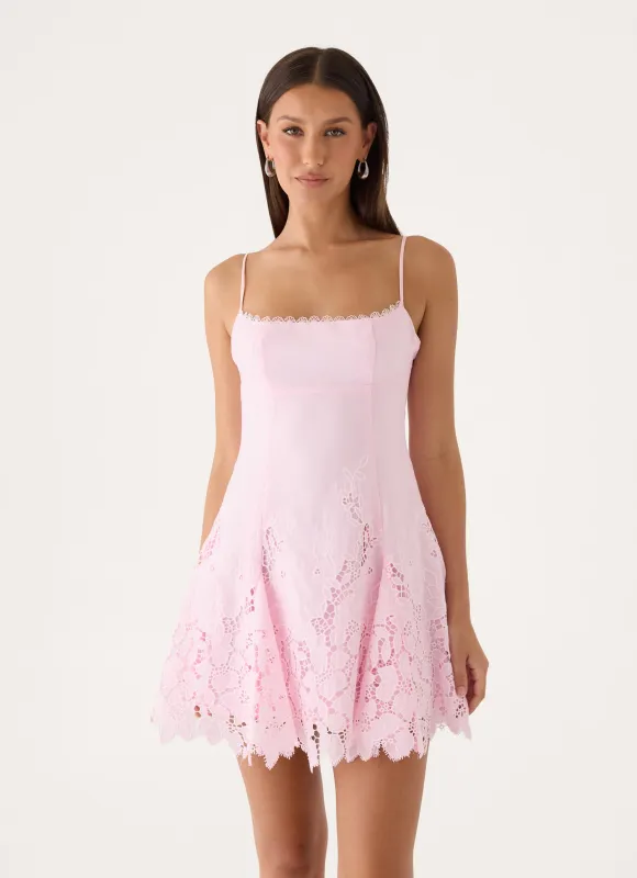 Florine Mini Dress - Pink made by Peppermayo