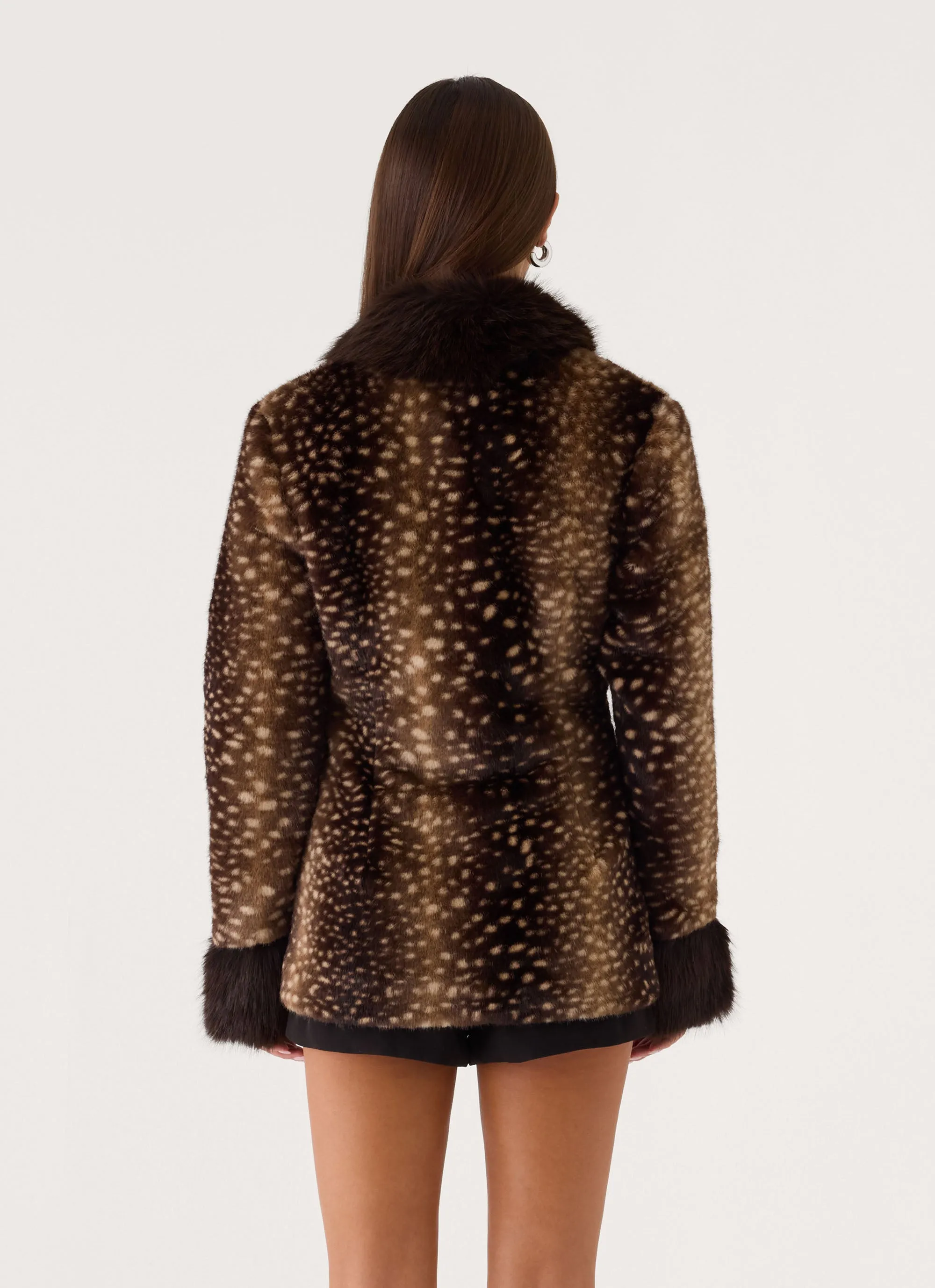 Lanaila Faux Fur Jacket - Deer sold by Peppermayo product image thumbnail 5
