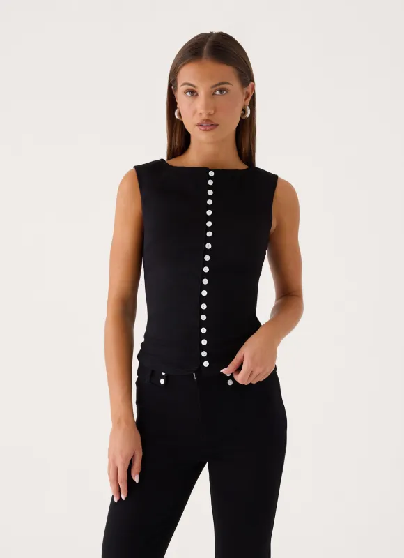 Miana Top - Black made by Peppermayo