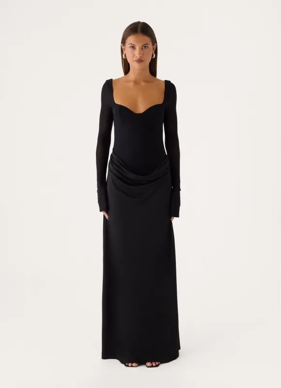 Miralyn Maxi Dress - Black made by Peppermayo