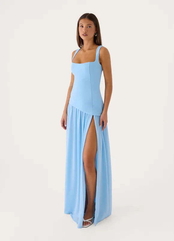 New Era Maxi Dress - Blue made by Peppermayo