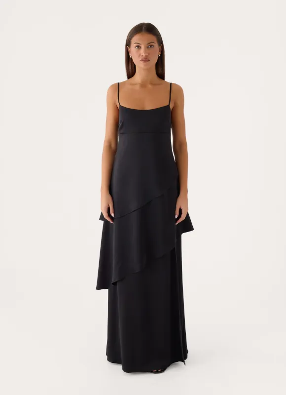 Solene Maxi Dress - Black made by Peppermayo
