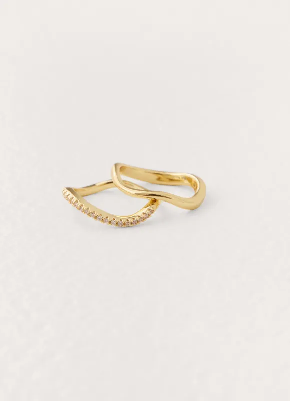 Bexley Ring Stack - Gold made by Peppermayo