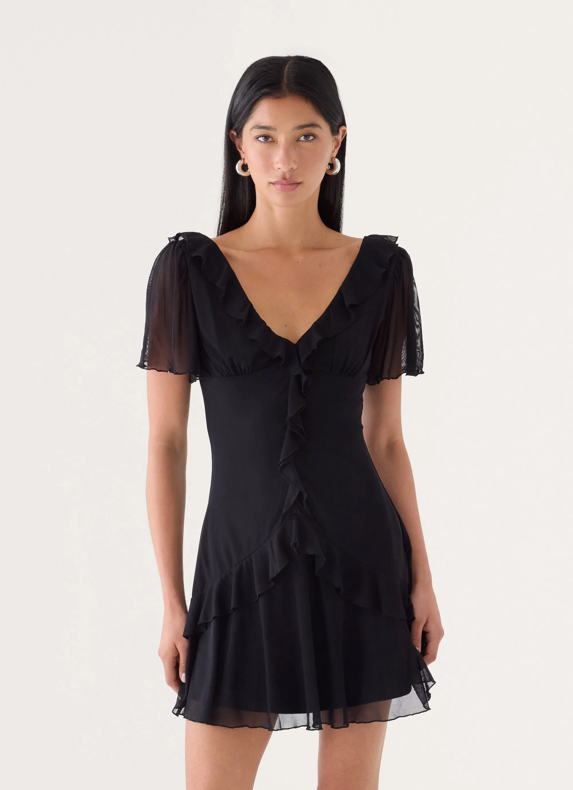Noeline Mini Dress - Black sold by Peppermayo