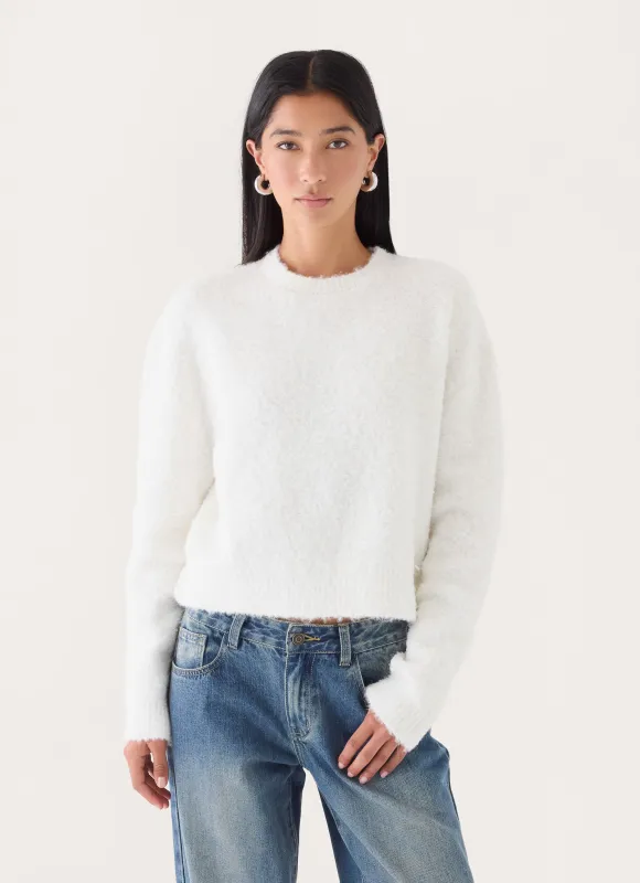 Nolina Knit Sweater - White made by Peppermayo