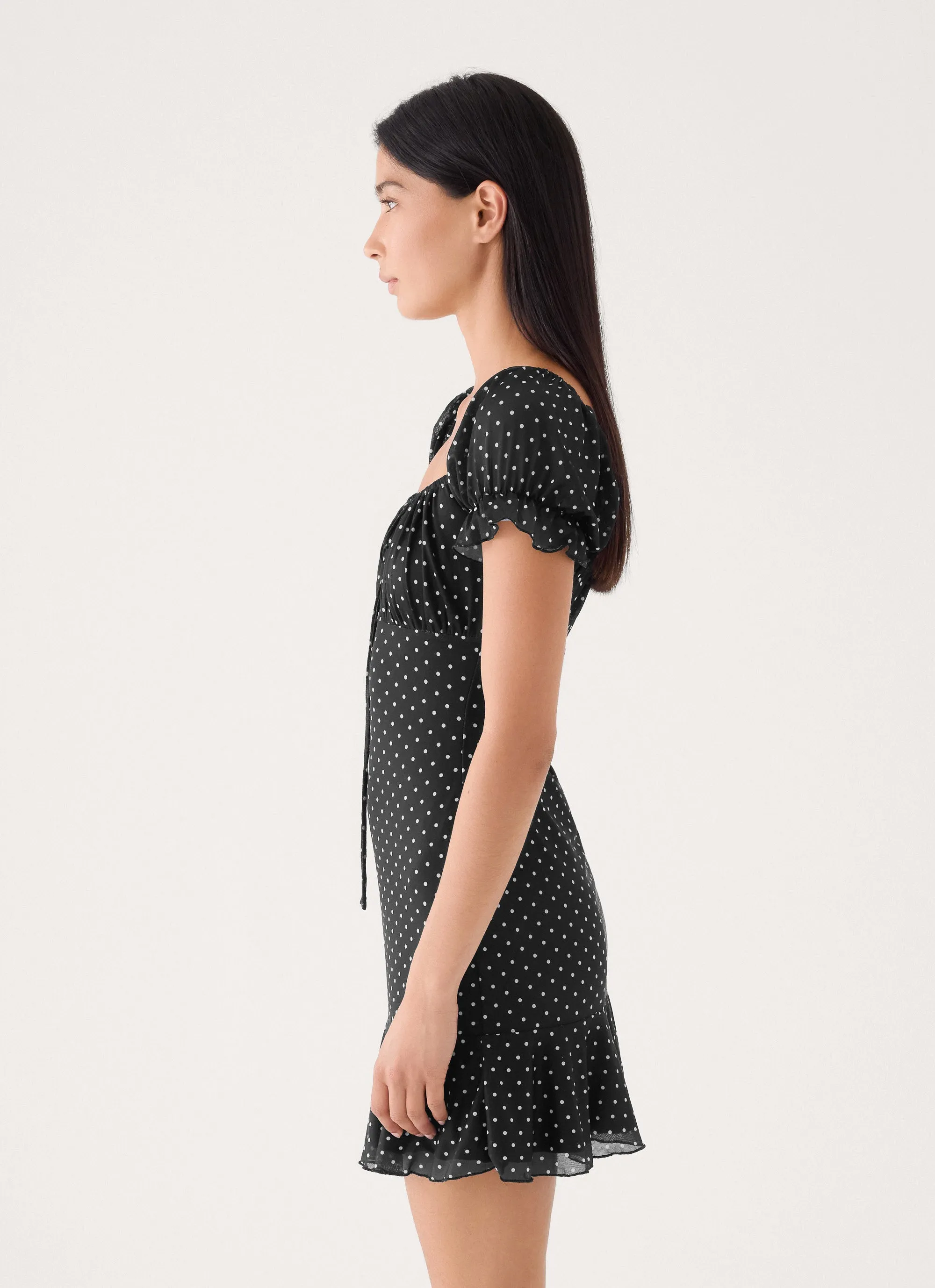 Cathedral Mini Dress - Black Polka Dot sold by Peppermayo product image thumbnail 2