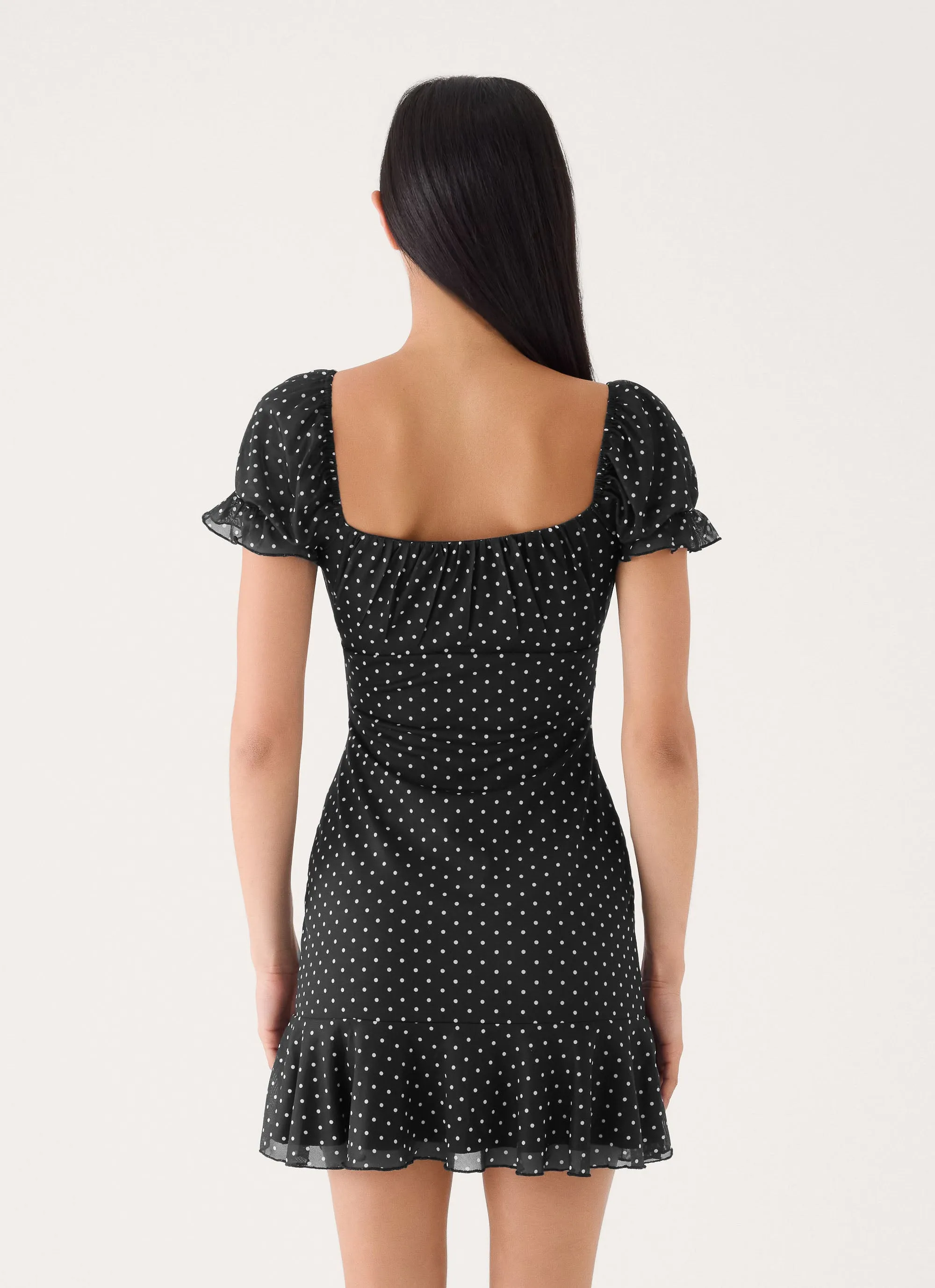Cathedral Mini Dress - Black Polka Dot sold by Peppermayo product image thumbnail 3