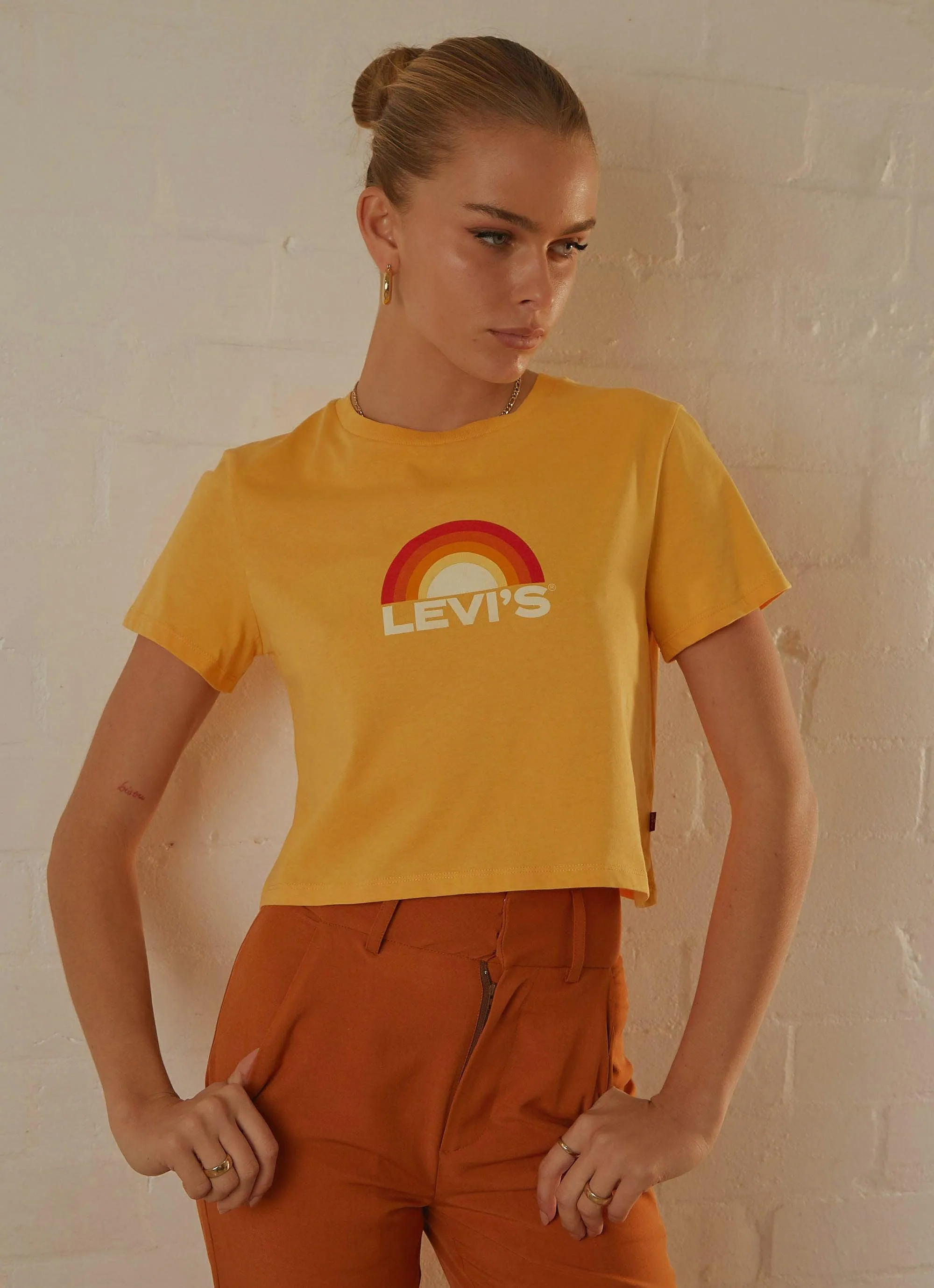 Cropped Jordie Tee - Sunrise Amber sold by Peppermayo product image thumbnail 2