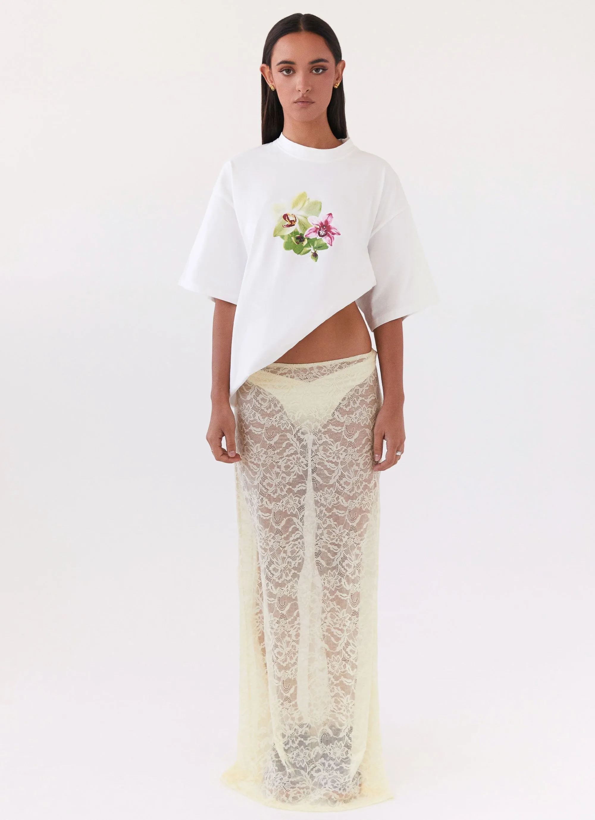 Atoir Lace Maxi Skirt - Yellow sold by Peppermayo product image thumbnail 2