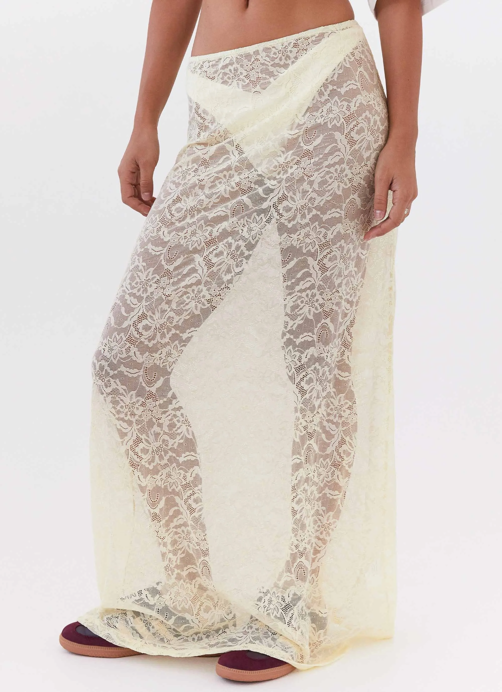 Atoir Lace Maxi Skirt - Yellow sold by Peppermayo product image thumbnail 3