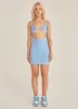 Poolside Story Terry Mini Dress - Azure sold by Peppermayo