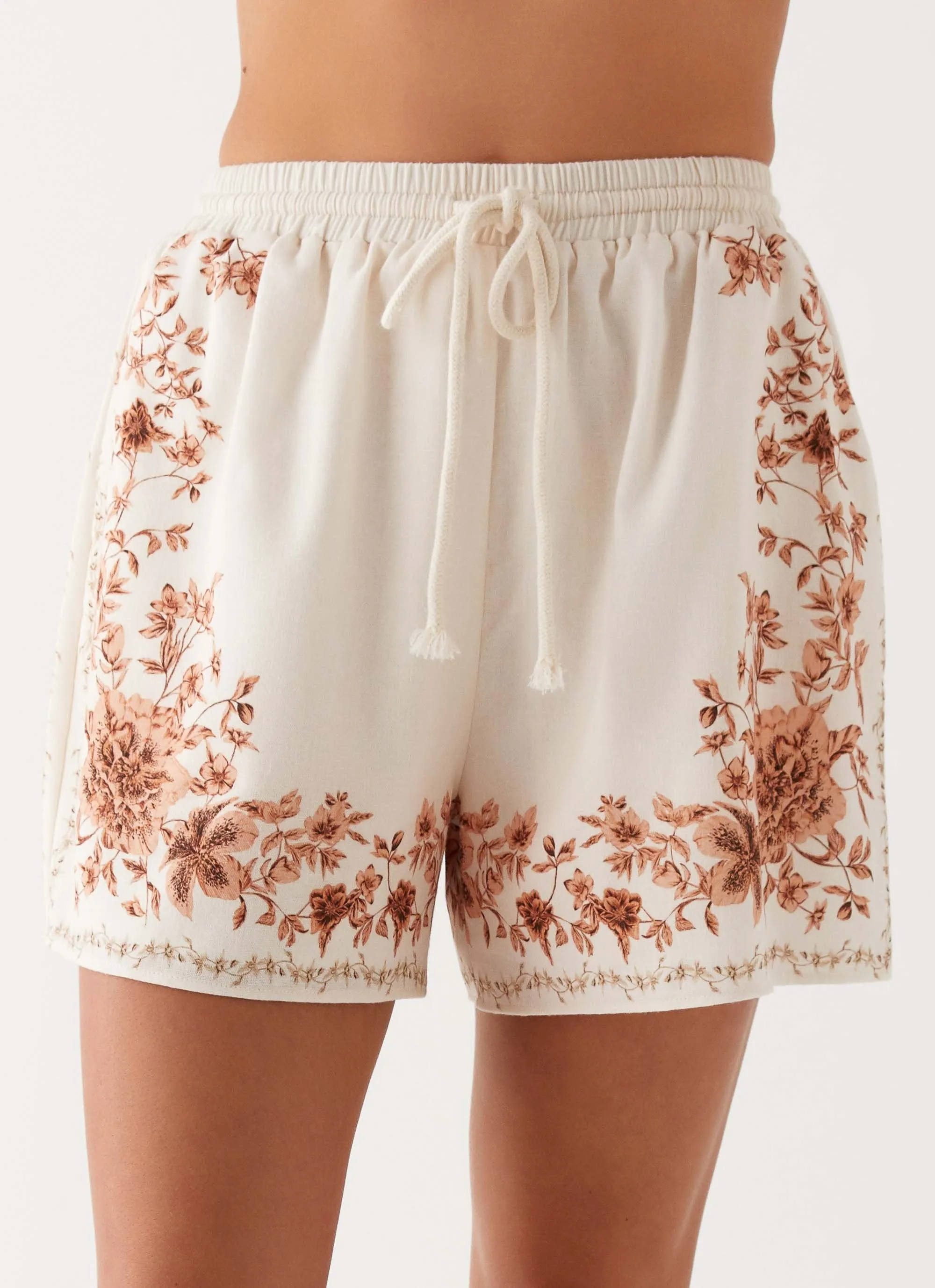 Dreamy Days Linen High Waisted Shorts - Ivory sold by Peppermayo product image thumbnail 5