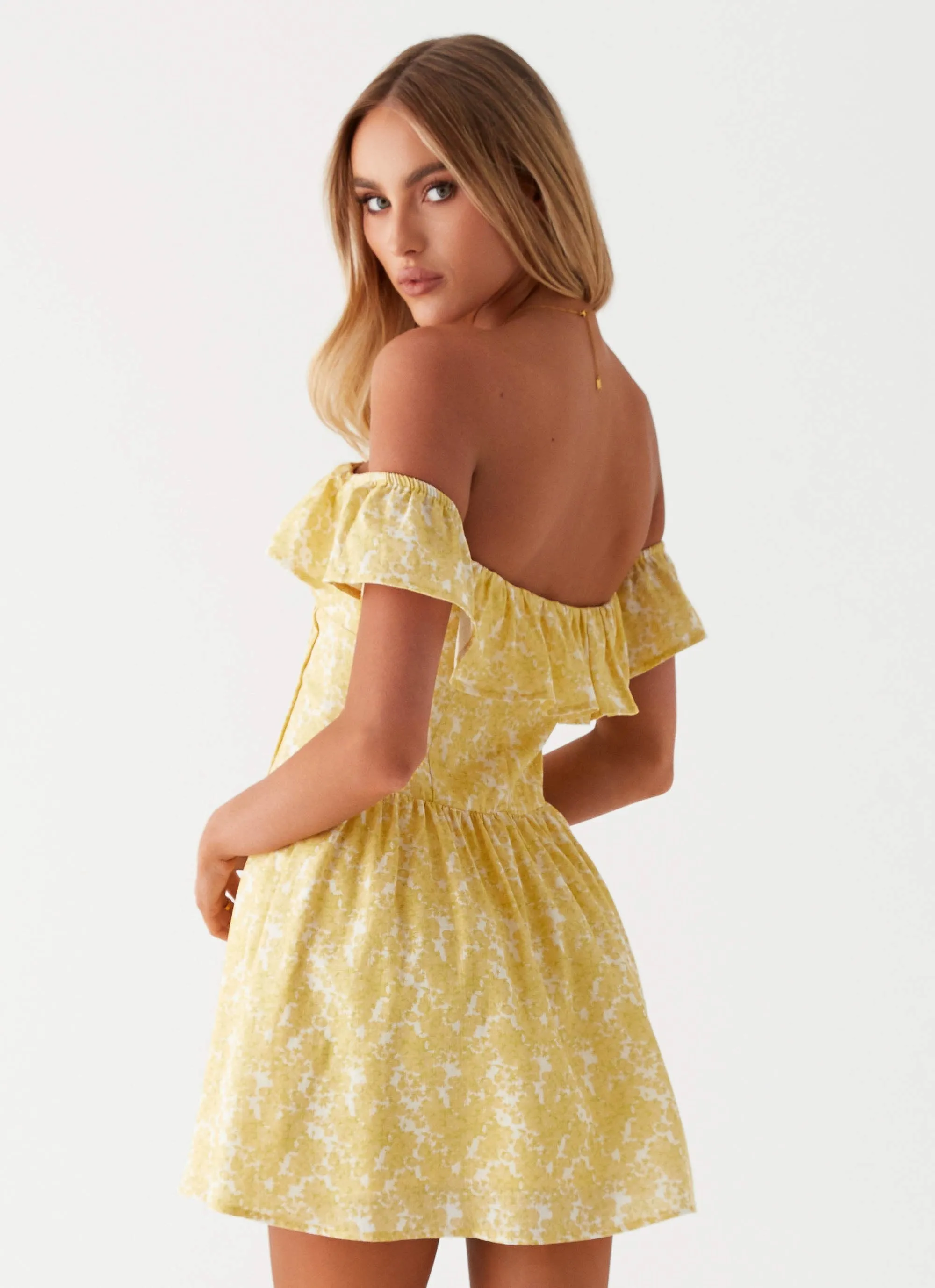 Tarryn Mini Dress - Yellow Floral sold by Peppermayo product image thumbnail 4