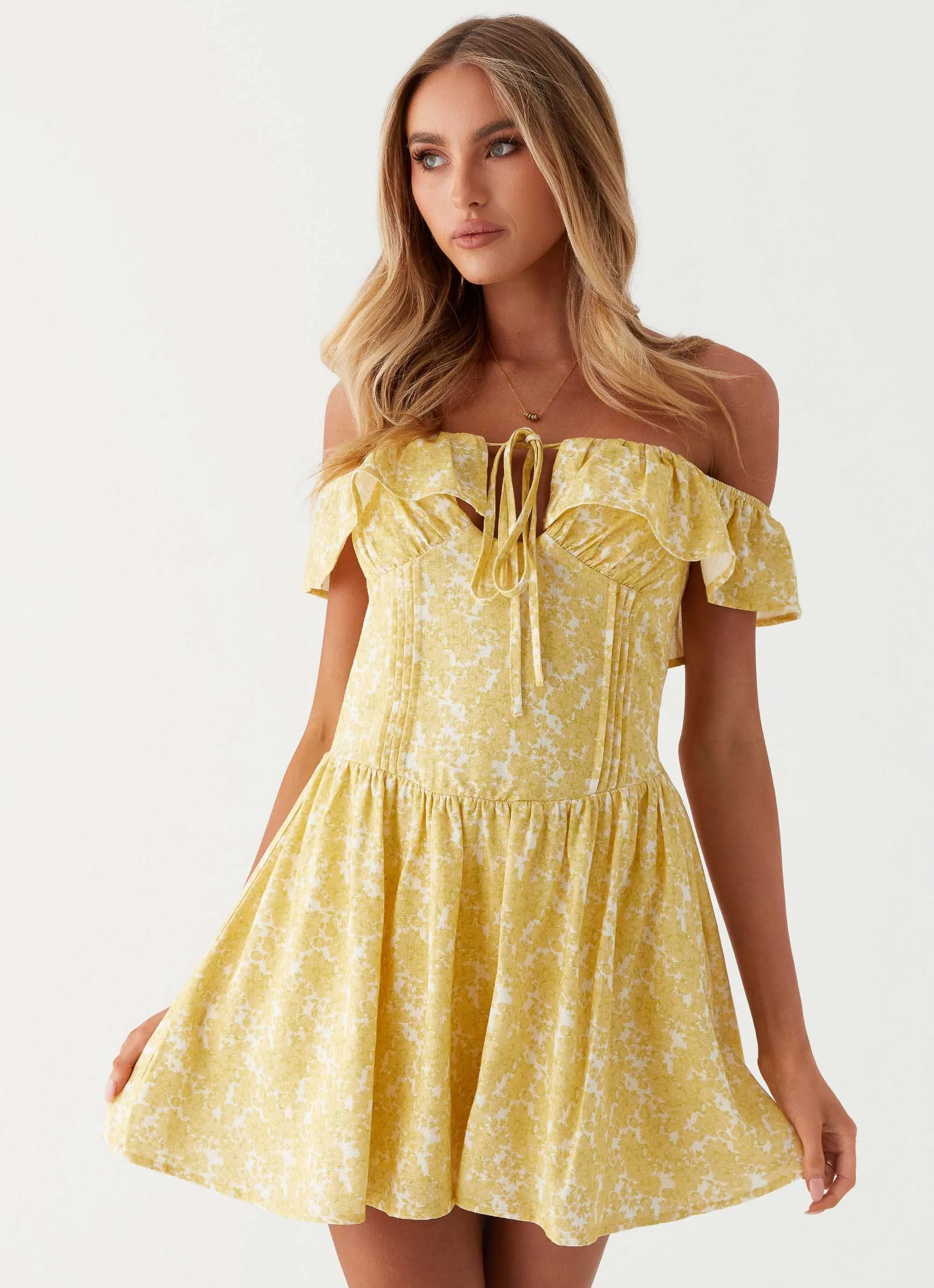 Tarryn Mini Dress - Yellow Floral sold by Peppermayo product image thumbnail 5