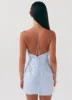 Glitz And Glamour Halterneck Mini Dress - Lavender Mist sold by Peppermayo