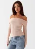Rina Long Sleeve Knit Top - Blush sold by Peppermayo