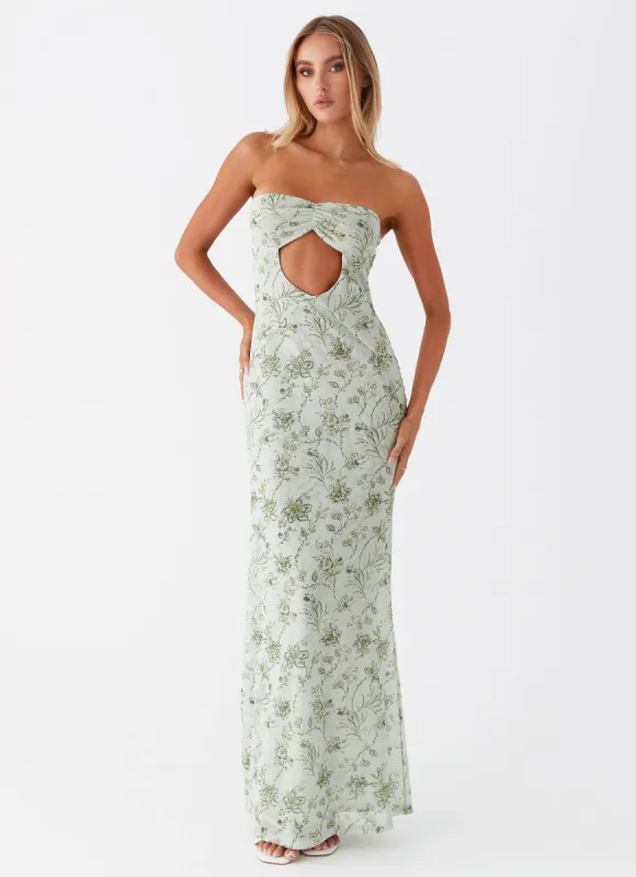 Dearest Maxi Dress - Sage Floral sold by Peppermayo