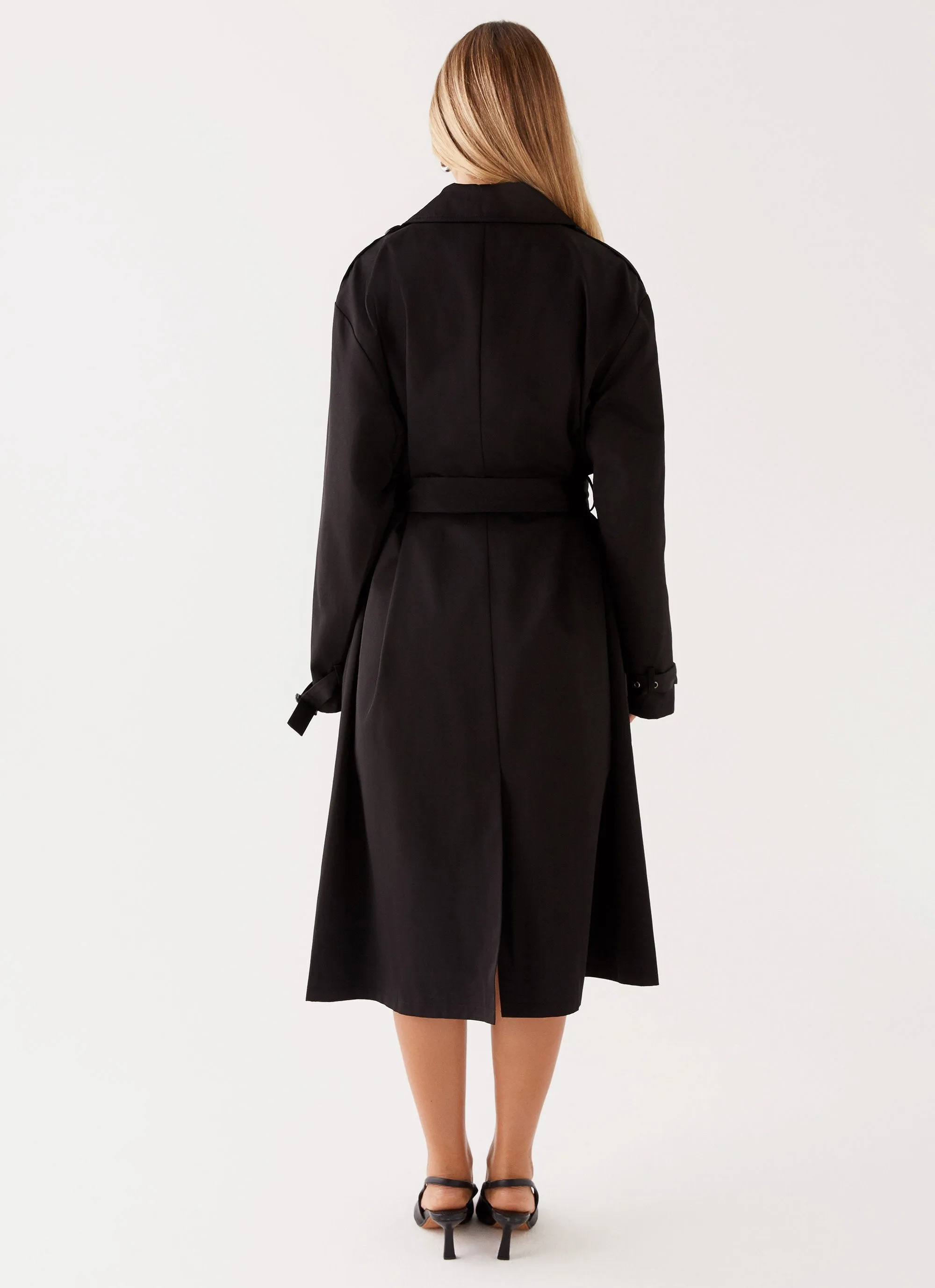 Frenchy Oversized Trench Coat - Black sold by Peppermayo product image thumbnail 4