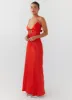 Flora Satin Maxi Dress - Citrus sold by Peppermayo