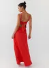 Flora Satin Maxi Dress - Citrus sold by Peppermayo