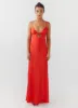 Flora Satin Maxi Dress - Citrus sold by Peppermayo