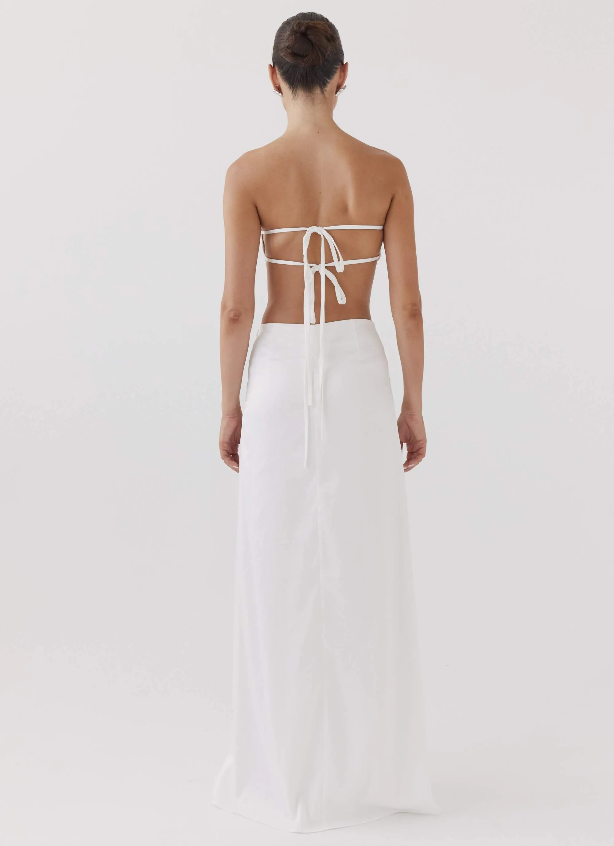 Crescent Light Twist Maxi Skirt - Ivory sold by Peppermayo product image thumbnail 4