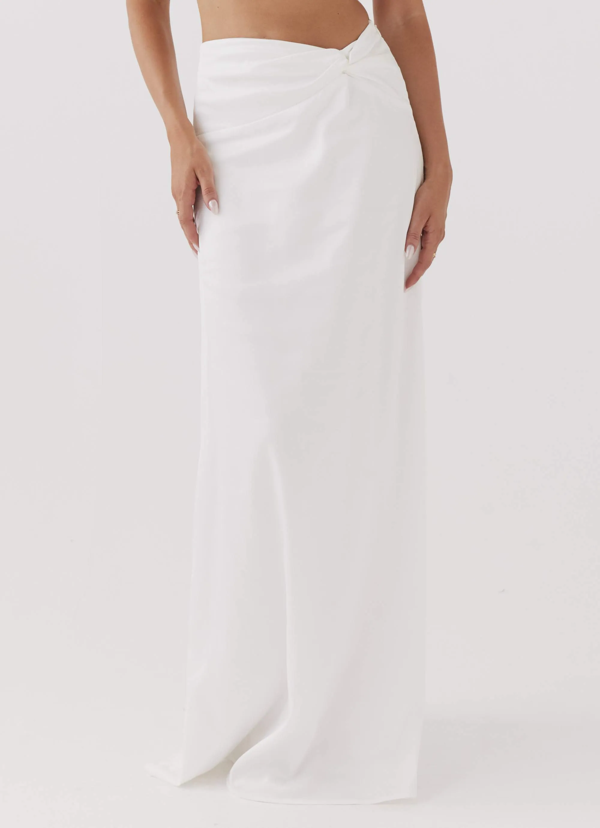 Crescent Light Twist Maxi Skirt - Ivory sold by Peppermayo product image thumbnail 2