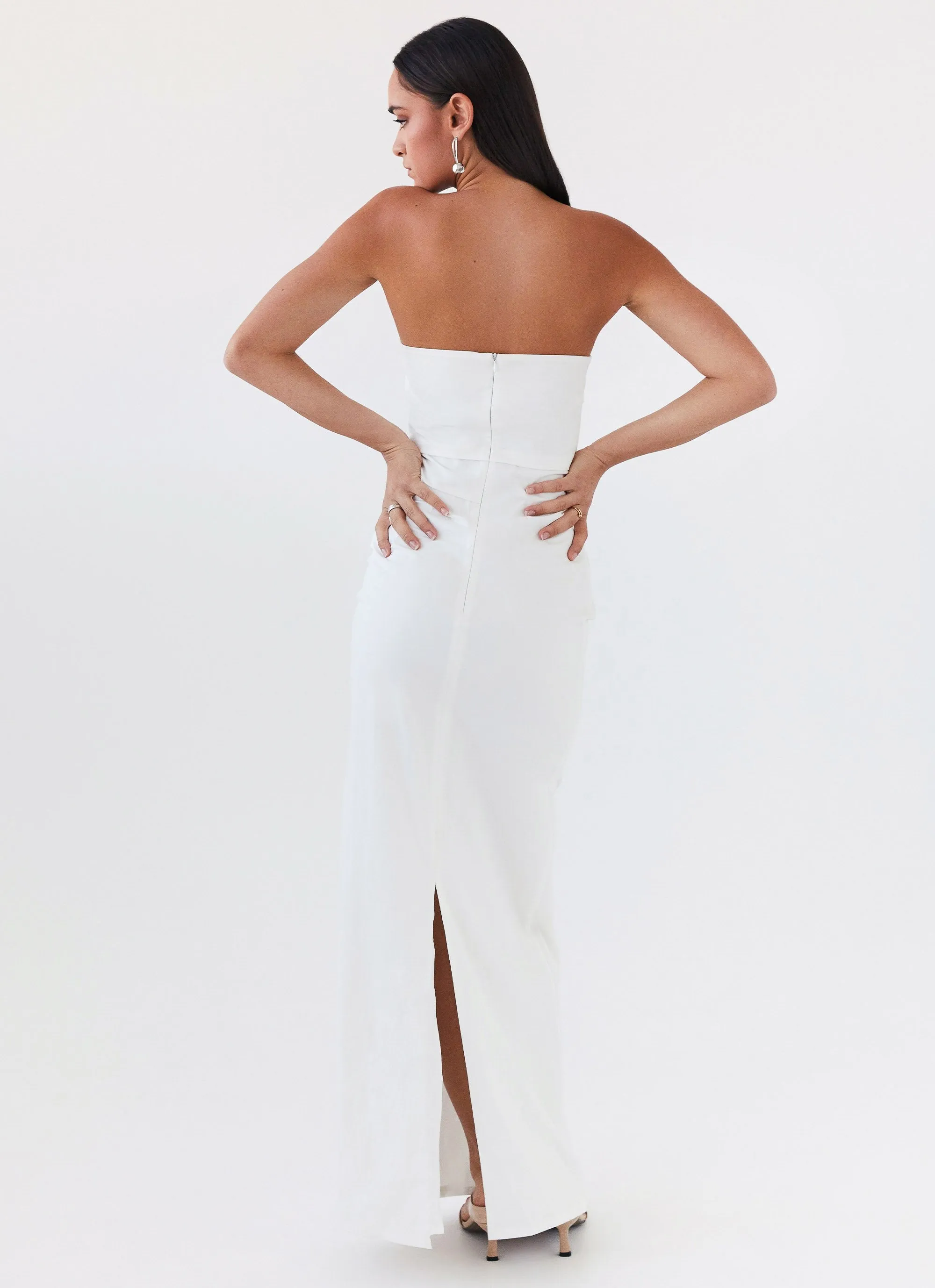 Danielle Strapless Maxi Dress - White sold by Peppermayo product image thumbnail 4