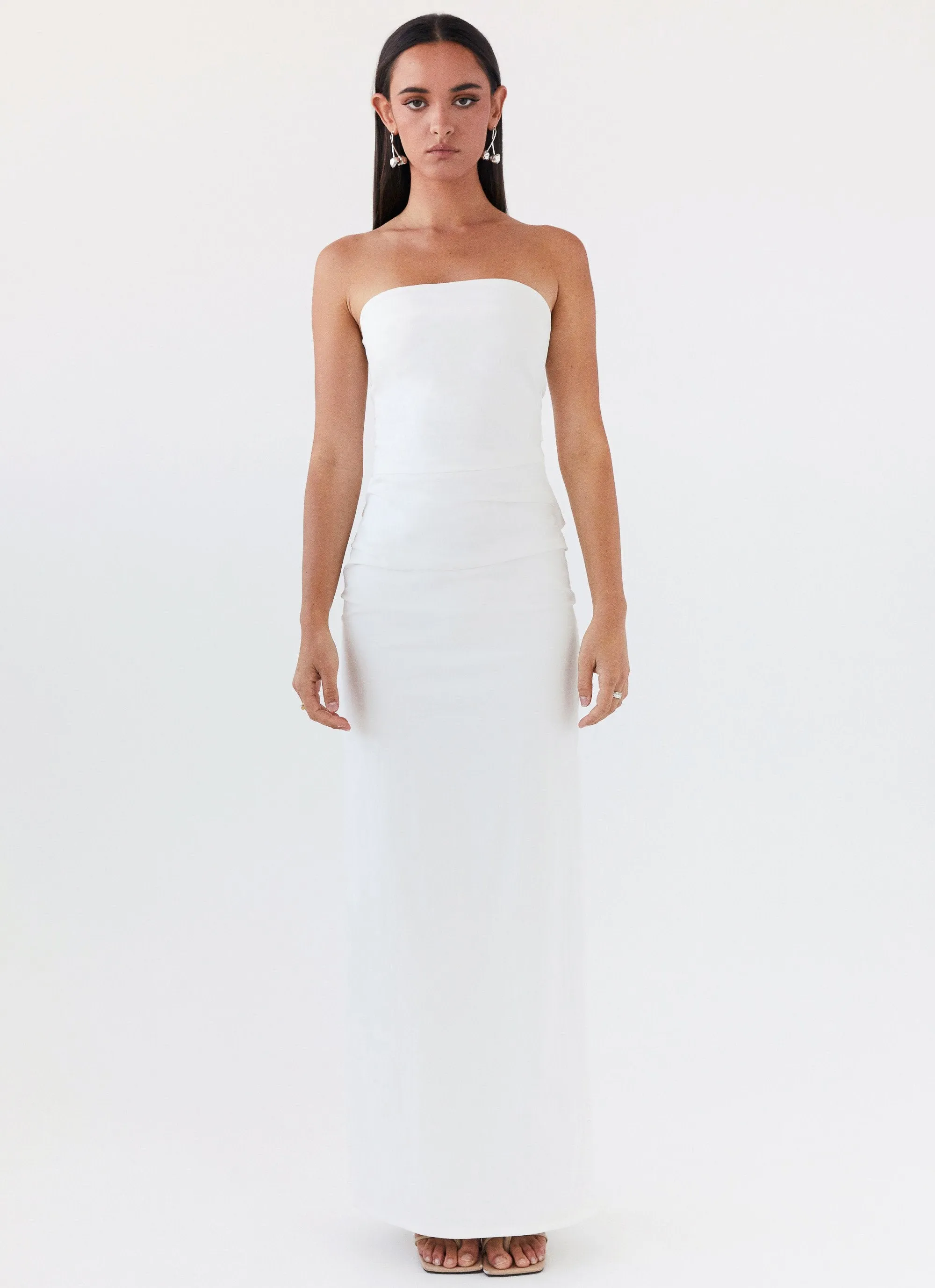 Danielle Strapless Maxi Dress - White sold by Peppermayo product image thumbnail 2