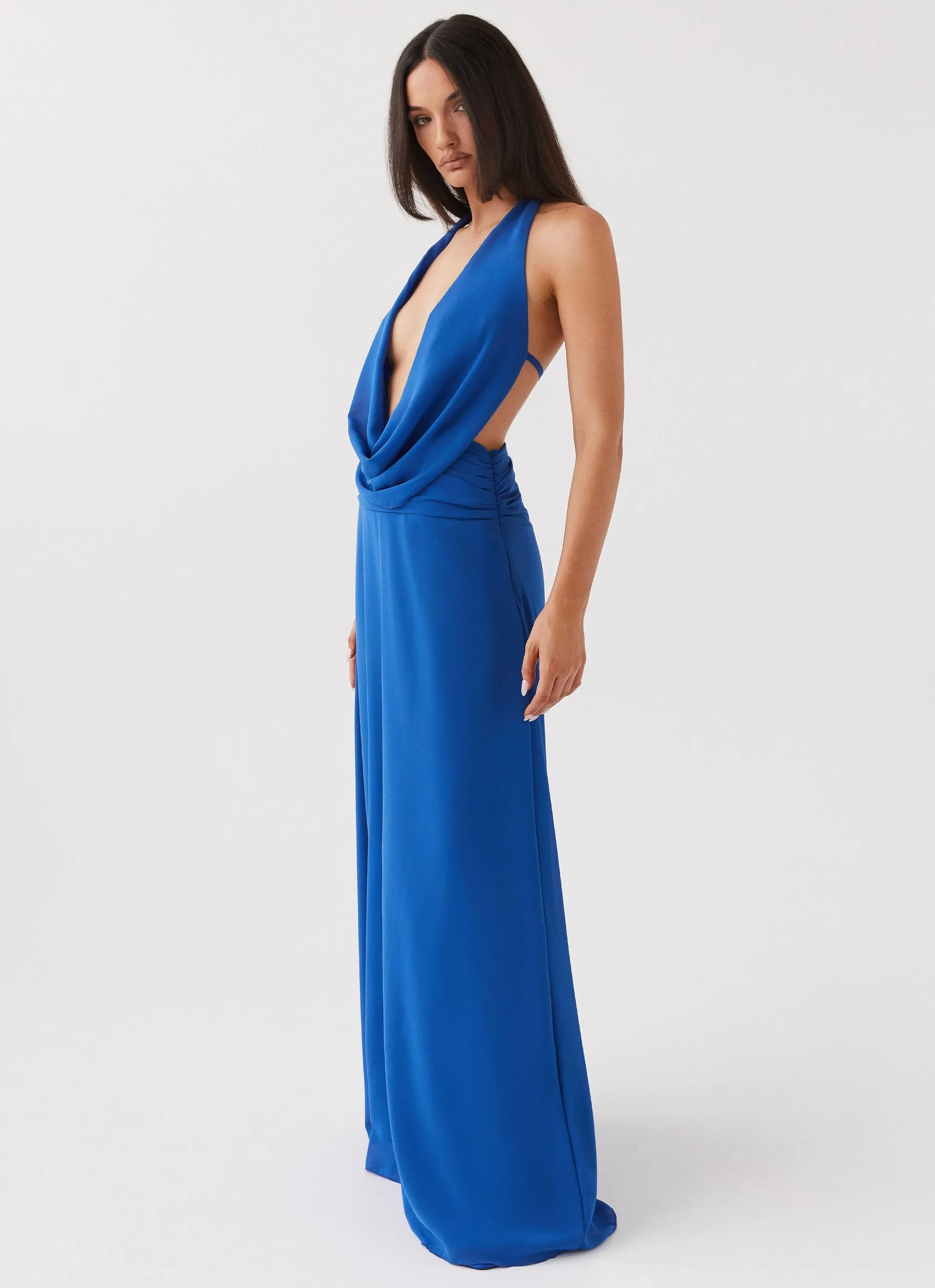Elysia Chiffon Maxi Dress - Cobalt sold by Peppermayo product image thumbnail 3