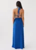 Elysia Chiffon Maxi Dress - Cobalt sold by Peppermayo