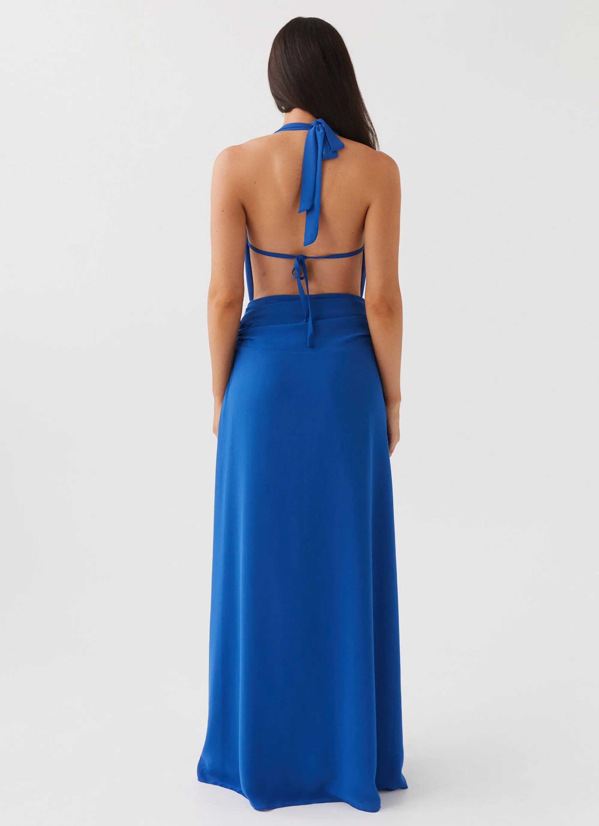Elysia Chiffon Maxi Dress - Cobalt sold by Peppermayo product image thumbnail 4