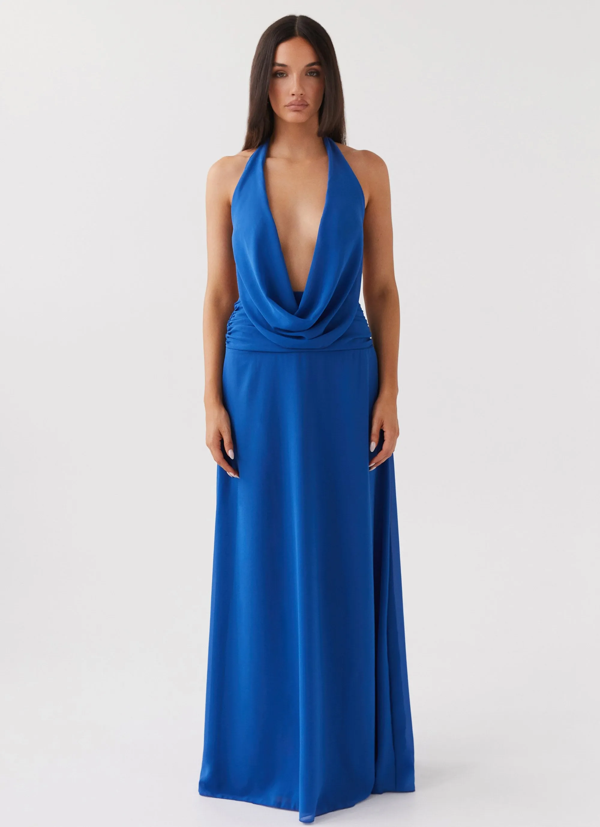 Elysia Chiffon Maxi Dress - Cobalt sold by Peppermayo product image thumbnail 2
