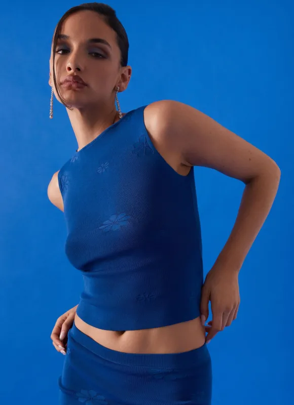 Holly Knit Tank - Cobalt made by Peppermayo