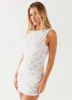 Candace Mini Dress - White sold by Peppermayo