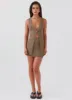 Capri Glow Knit Skirt - Khaki sold by Peppermayo