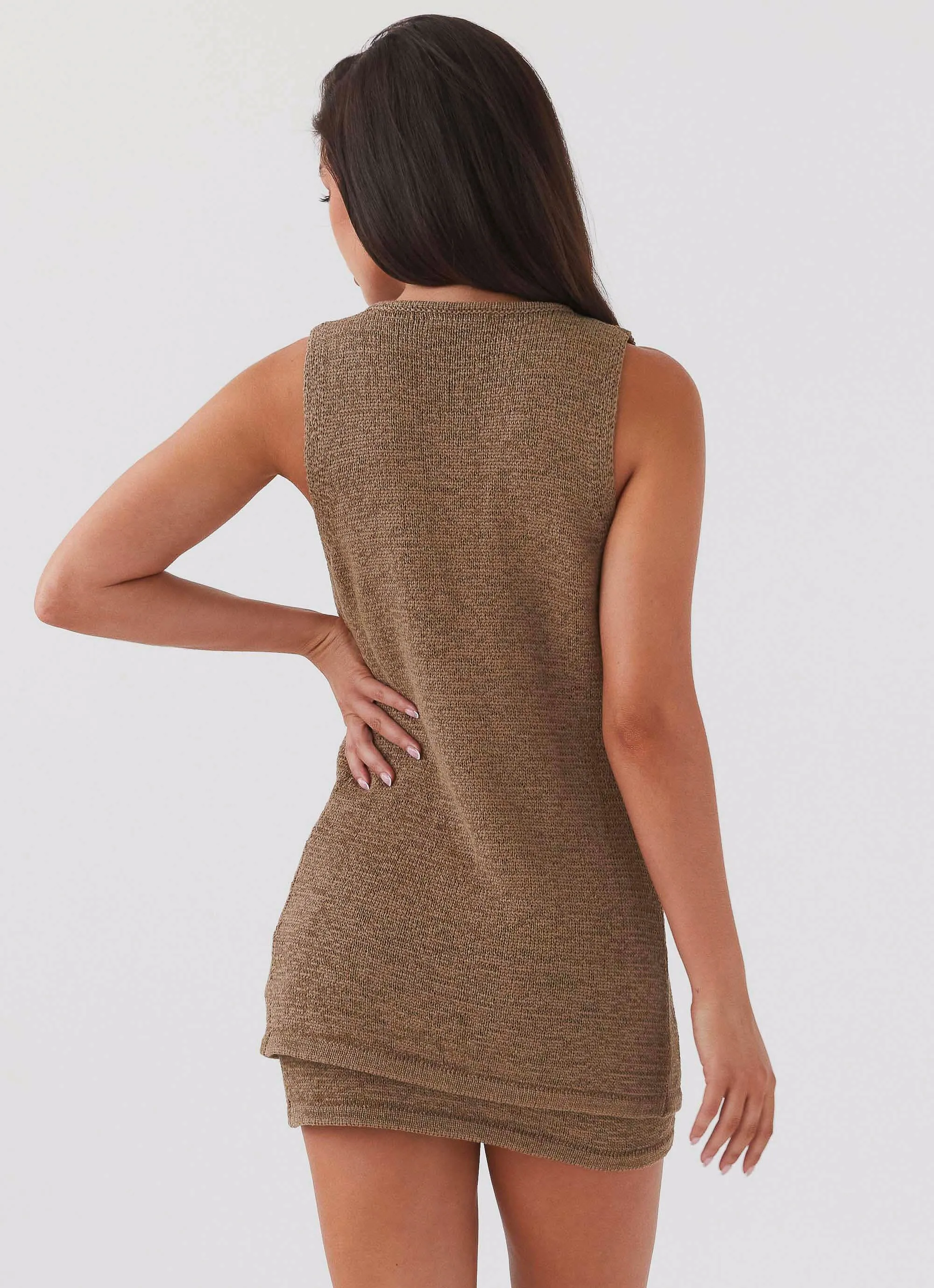 Capri Glow Knit Skirt - Khaki sold by Peppermayo product image thumbnail 4
